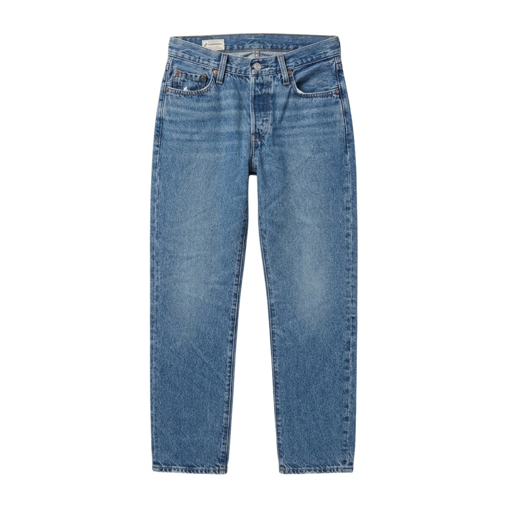Levis 501 90s Mid Wash Blue Straight Leg Button Fly Jeans W25 L30 A1959-0033